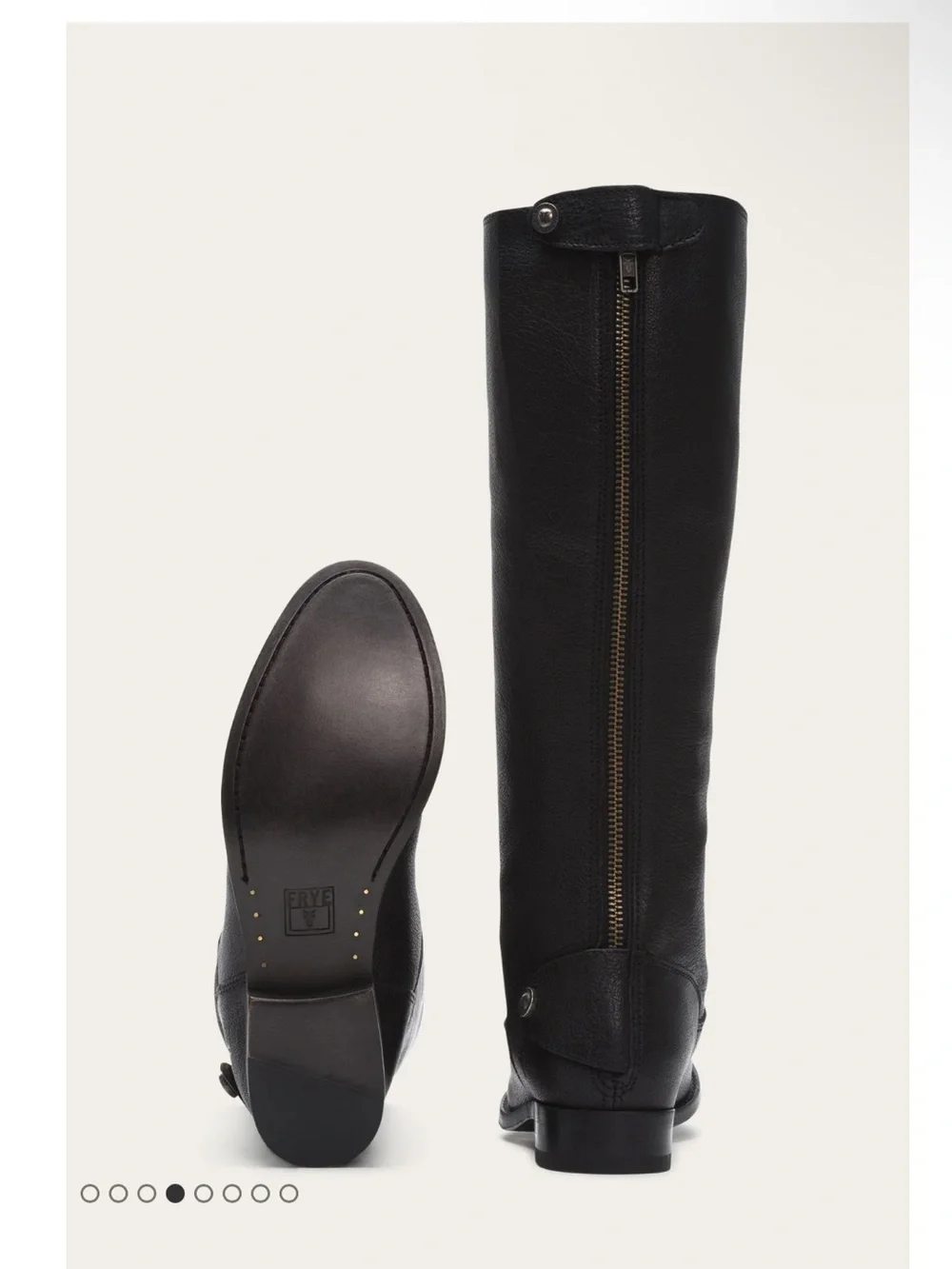 Frye Black Melissa Button Back Zip Boots with Side Buckle 6.5
